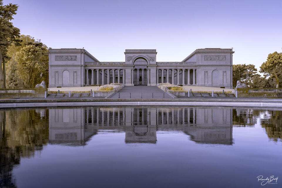 Legion of Honor museum in San Francisco photographed in infrared.