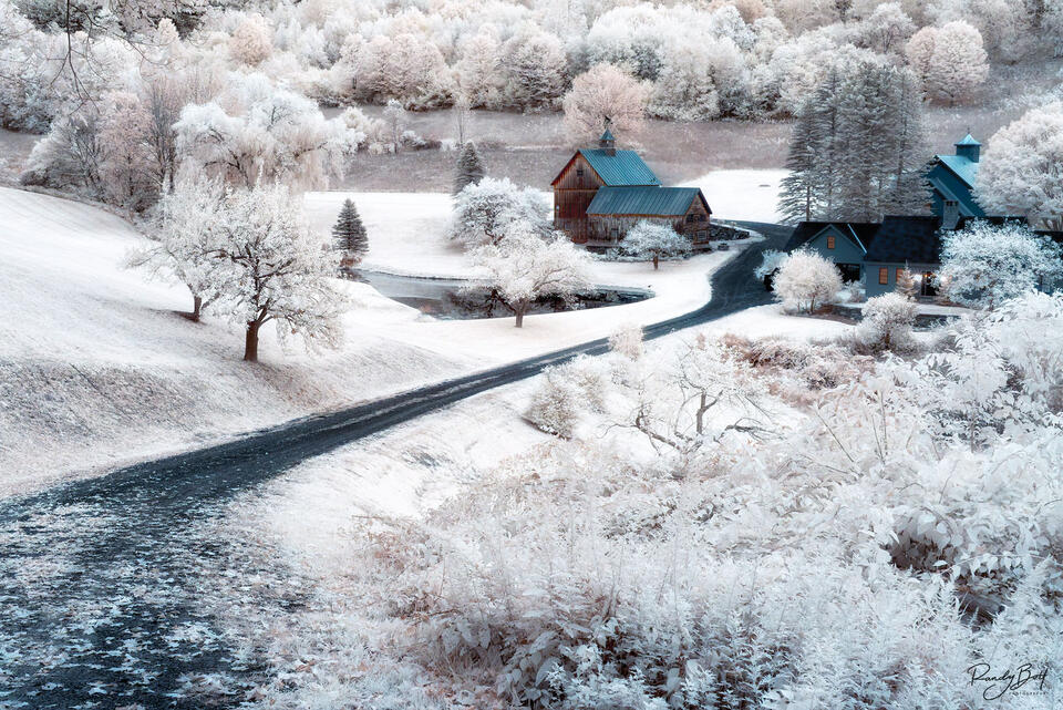 Sleepy Hollow Farm photographed in infrared during the fall